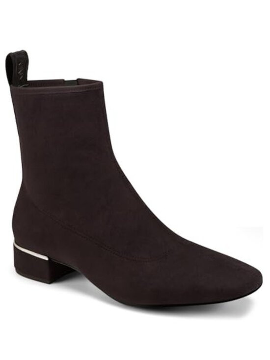 Dkny Shoes - DKNY Vaider Square Toe Block Heel Booties Brown Size 8.5 NWT